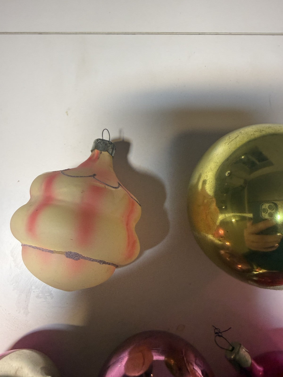 Soviet Glass Christmas Ornaments Lot of 42, Baubles & Figures (Lot 32) - photo 12