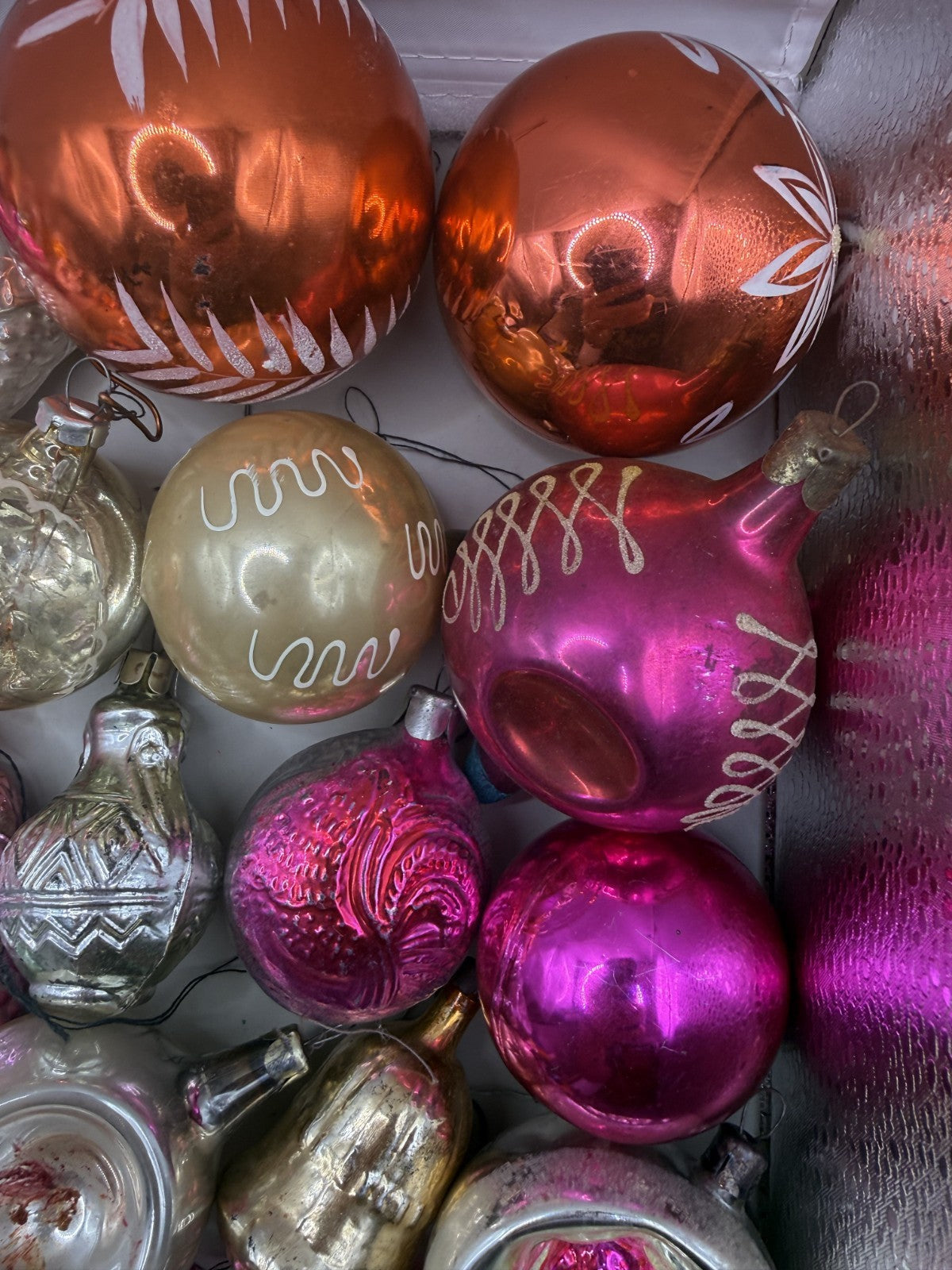 Soviet Glass Christmas Ornaments Set of 40, Vintage USSR (Lot 5) - photo 8