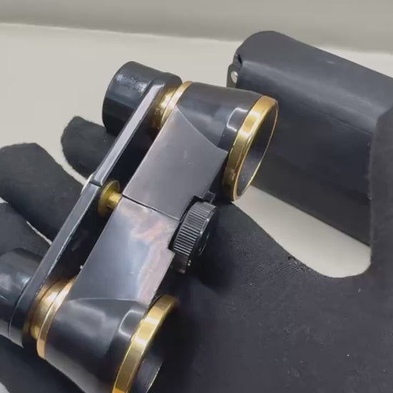 Soviet Opera Glasses, Black & Gold-Tone Theater Binoculars with Case - video