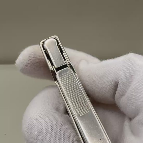 Soviet Venta Pocket Gas Lighter, Silver-Tone Metal - video
