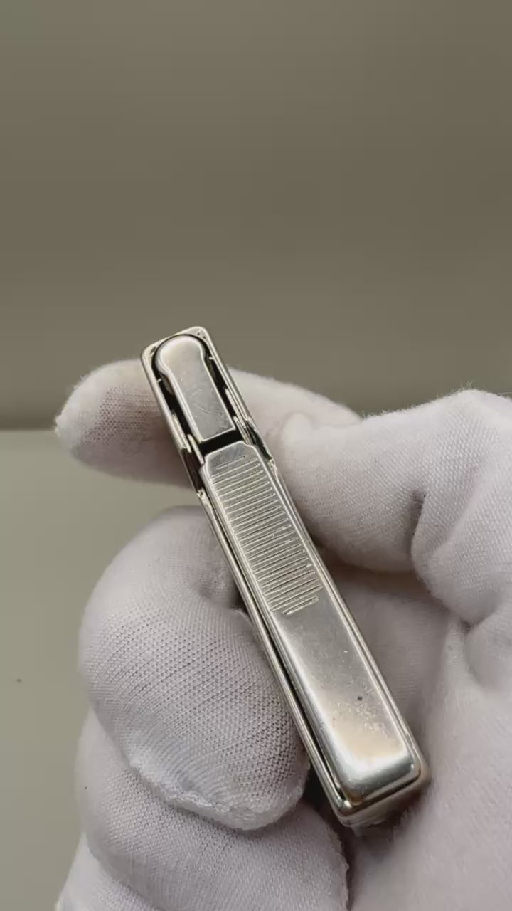 Soviet Venta Pocket Gas Lighter, Silver-Tone Metal - video