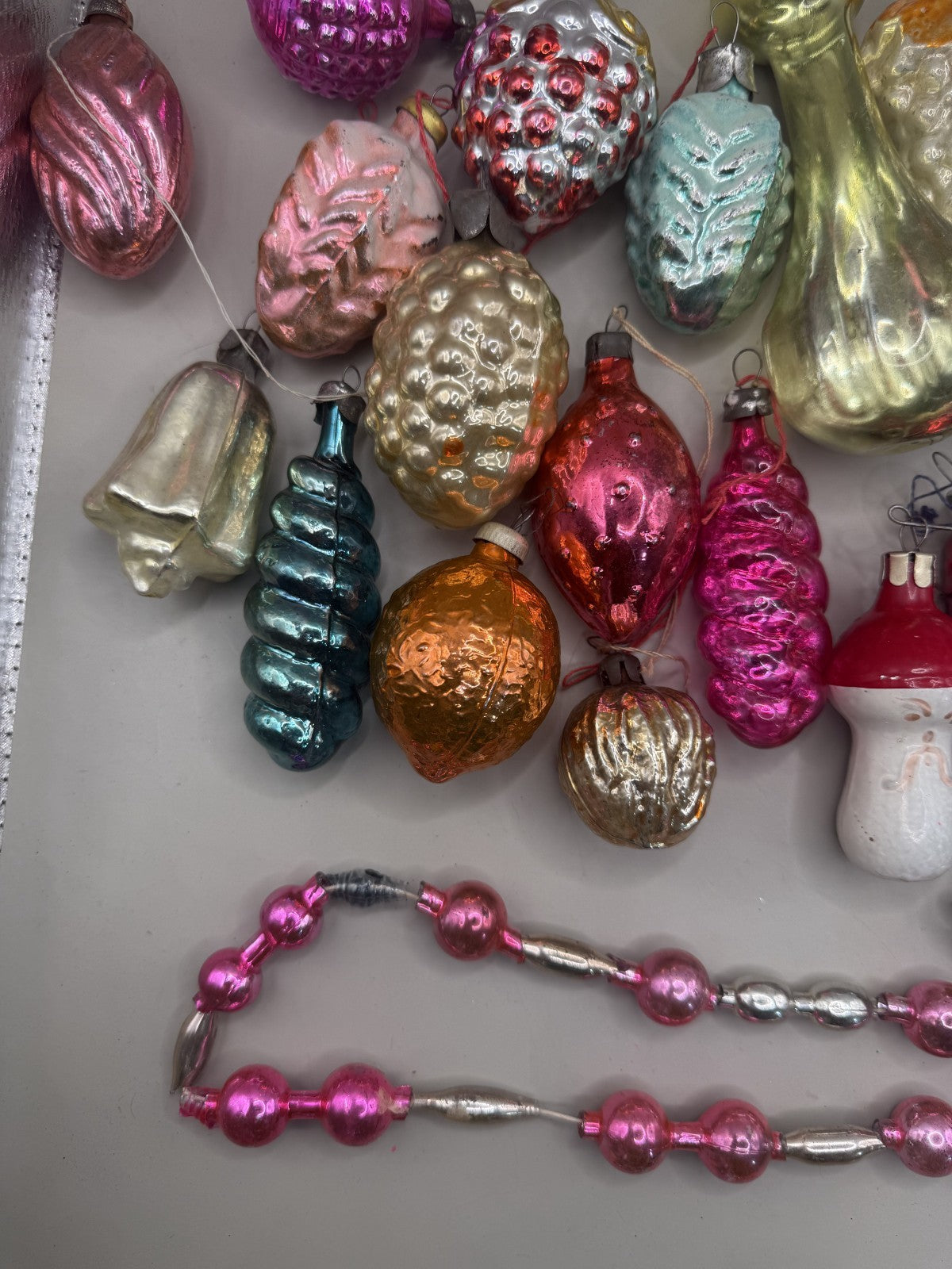 Soviet Glass Christmas Ornaments Set of 29, Vintage USSR (Lot 7) - photo 5