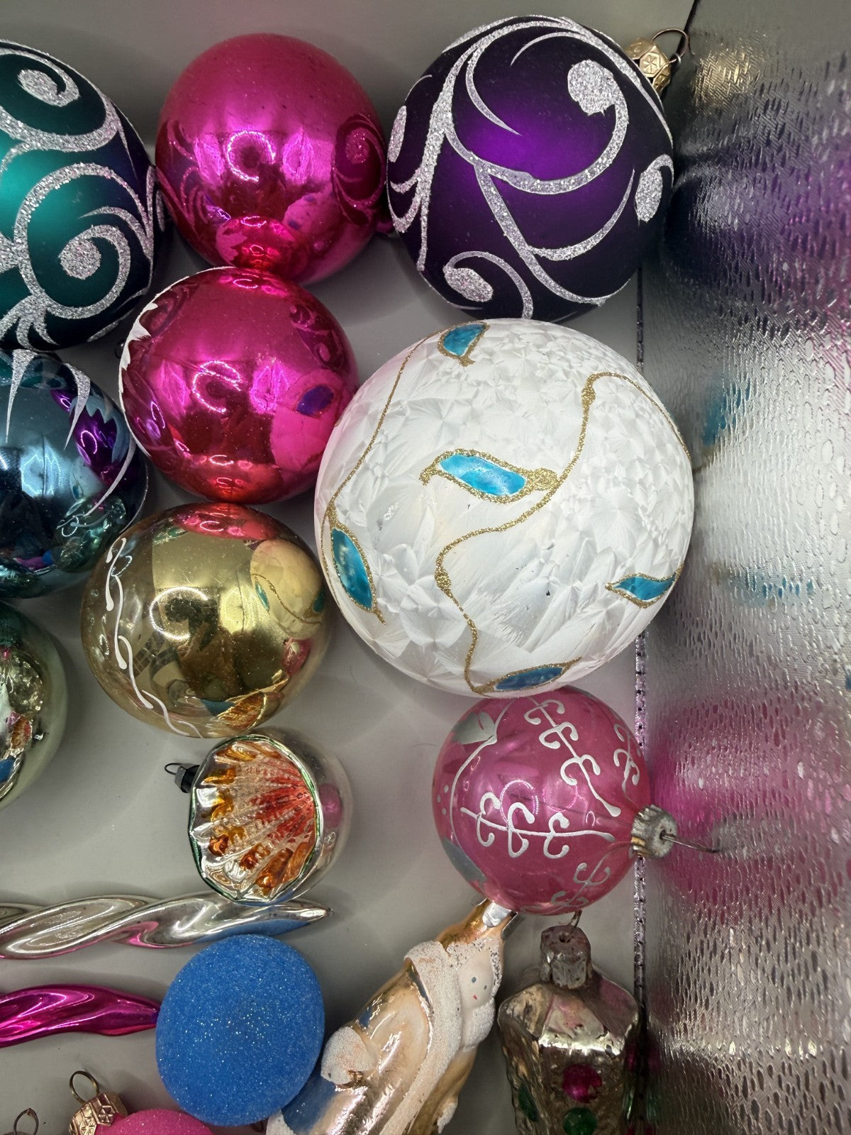 Soviet Glass Christmas Ornaments Set of 36, Vintage USSR (Lot 14) - photo 11