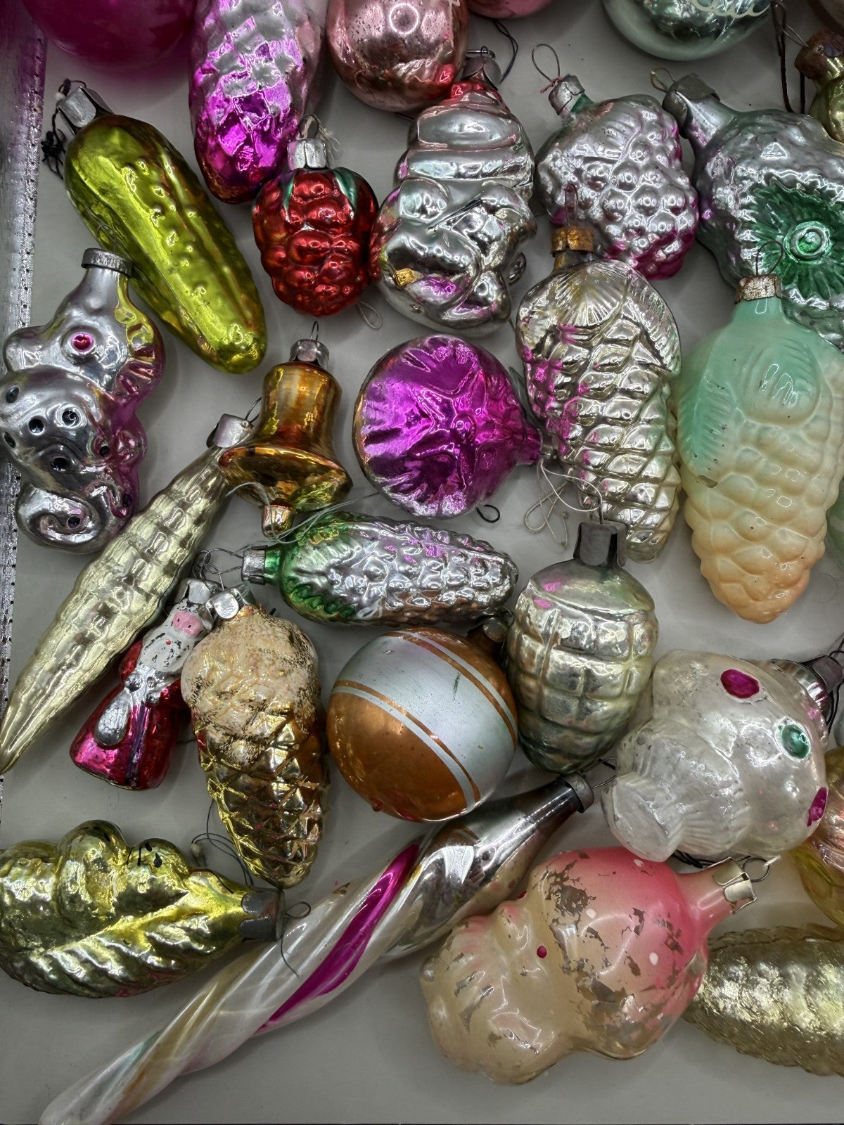 Soviet Glass Christmas Ornaments Lot of 40, Vintage USSR (Lot 2) - photo 7