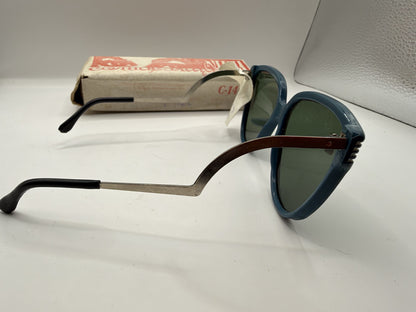 Vintage Soviet-Style Sunglasses C-140 Dark Blue Metal, 1990s, NOS - photo 12