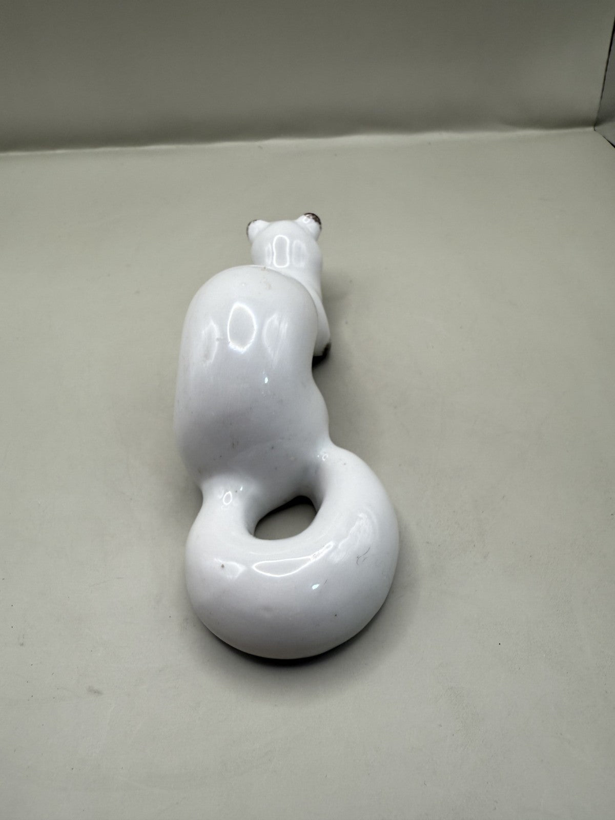 Soviet Porcelain Figurine White Mink (Stoat), Vintage USSR - photo 5