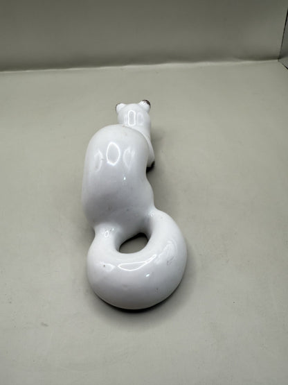 Soviet Porcelain Figurine White Mink (Stoat), Vintage USSR - photo 5