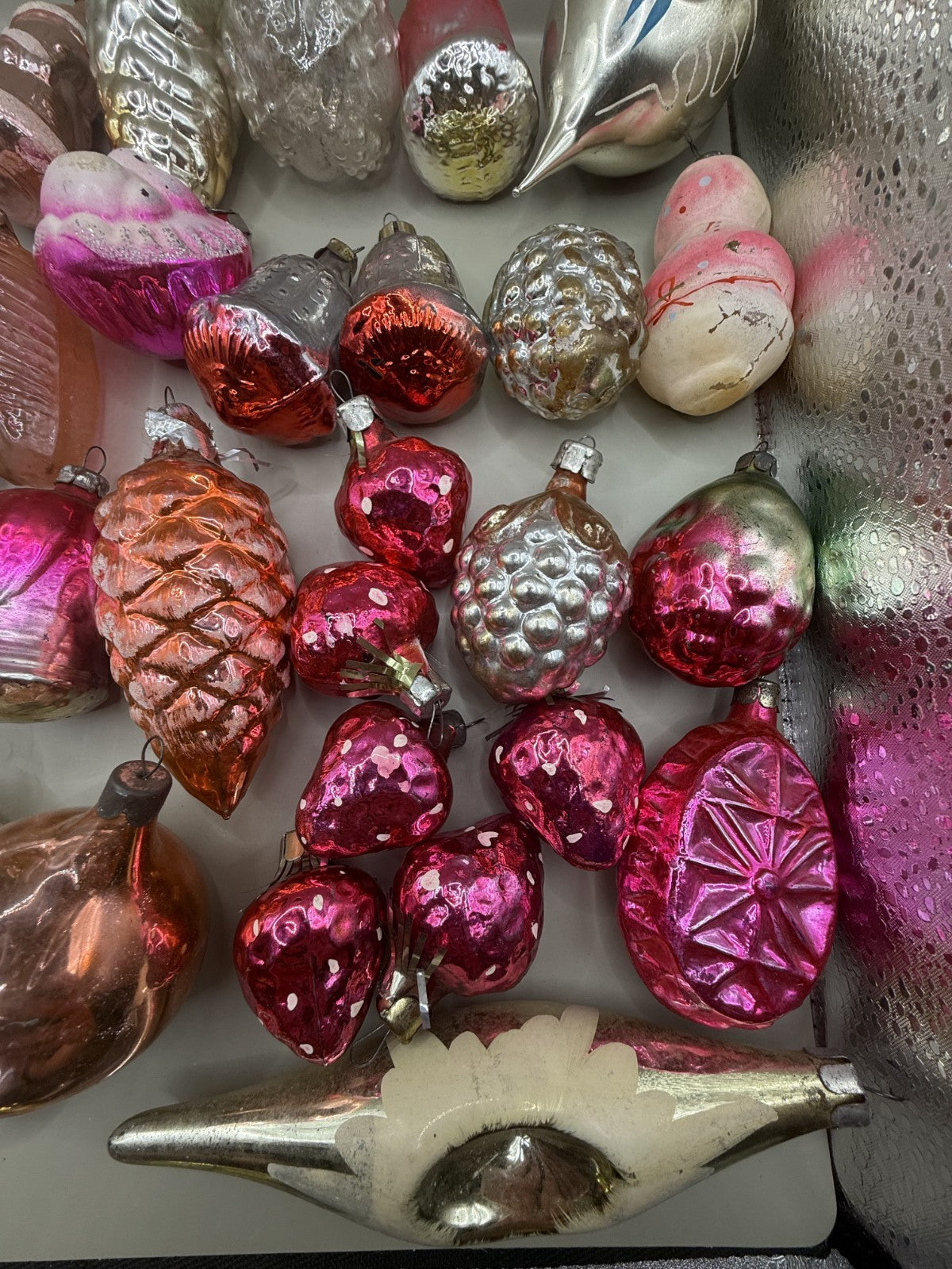 Soviet Glass Christmas Ornaments Lot of 40, Vintage USSR (Lot 21) - photo 6