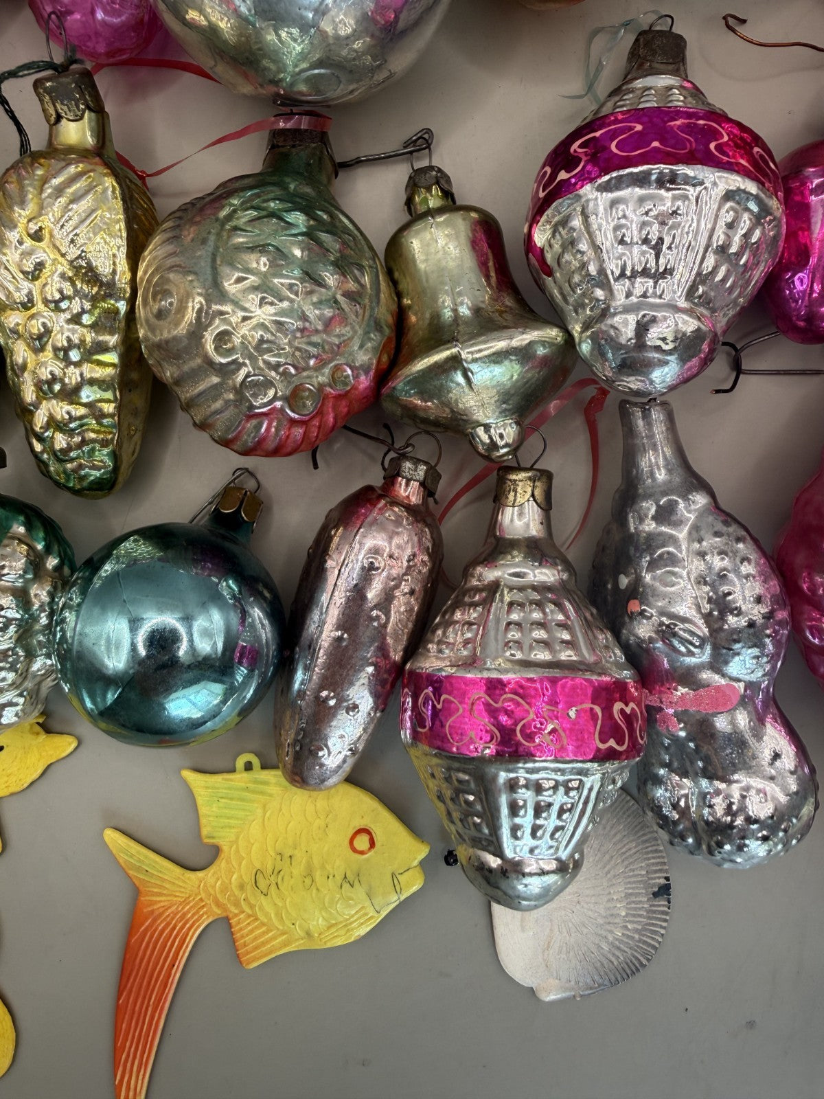 Soviet Glass Christmas Ornaments Set of 36, Vintage USSR - photo 8