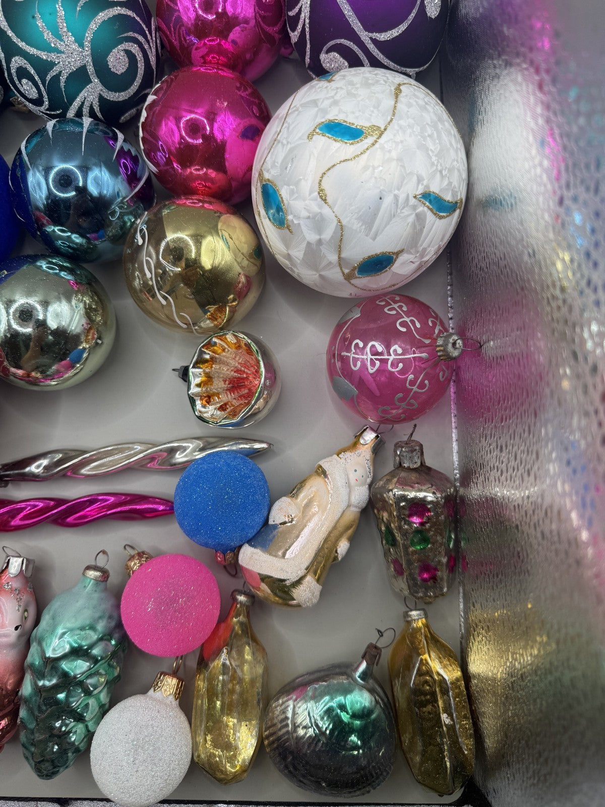 Soviet Glass Christmas Ornaments Set of 36, Vintage USSR (Lot 14) - photo 12