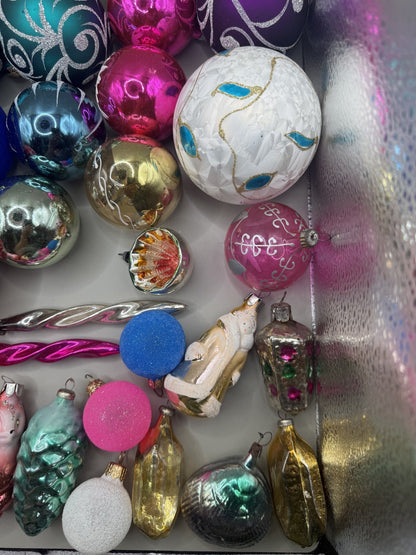 Soviet Glass Christmas Ornaments Set of 36, Vintage USSR (Lot 14) - photo 12