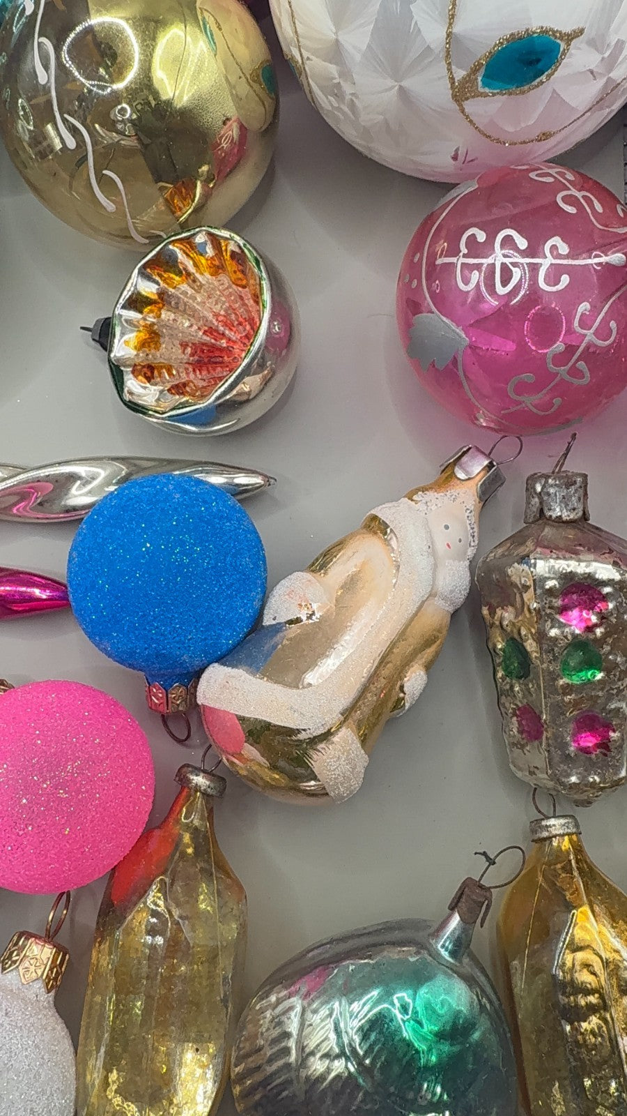 Soviet Glass Christmas Ornaments Set of 36, Vintage USSR (Lot 14) - photo 7