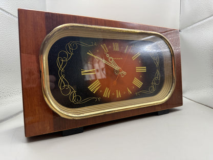 Yantar Soviet Wooden Mantel Clock with Roman Numerals, Orel - photo 1