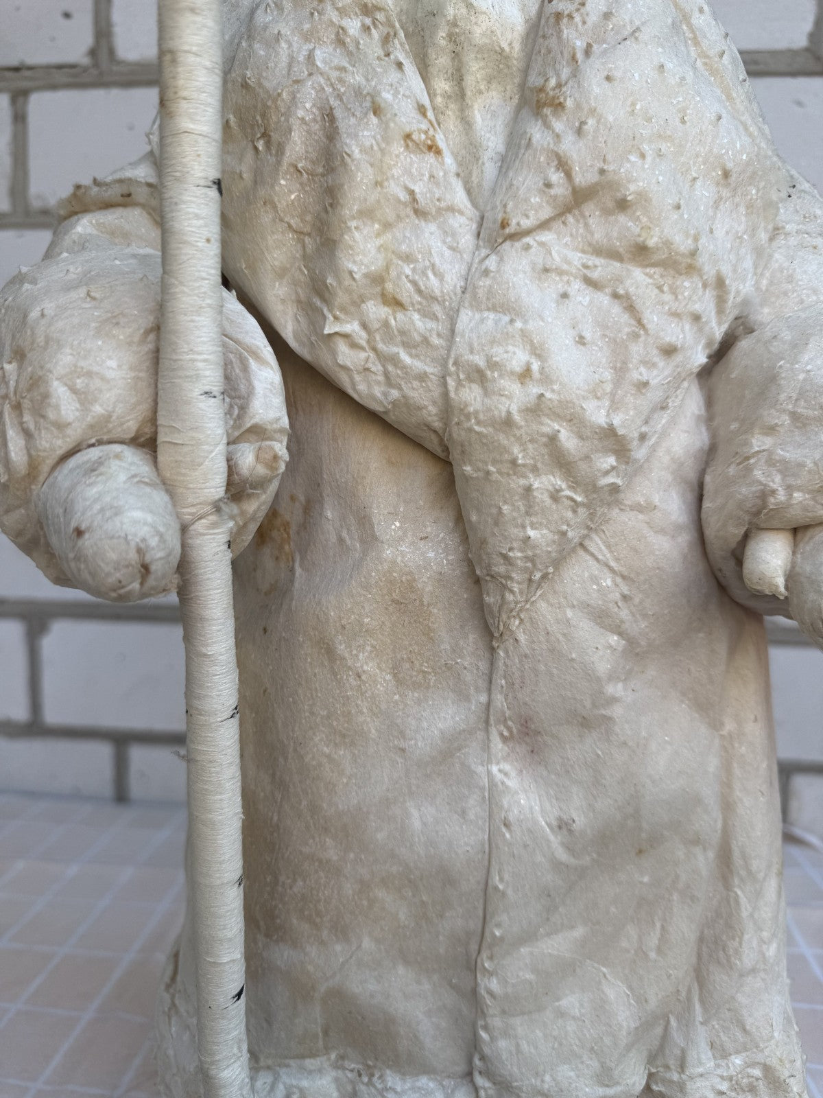 Soviet Cotton Ded Moroz Figure 50 cm, 1960s, Original Label - photo 7