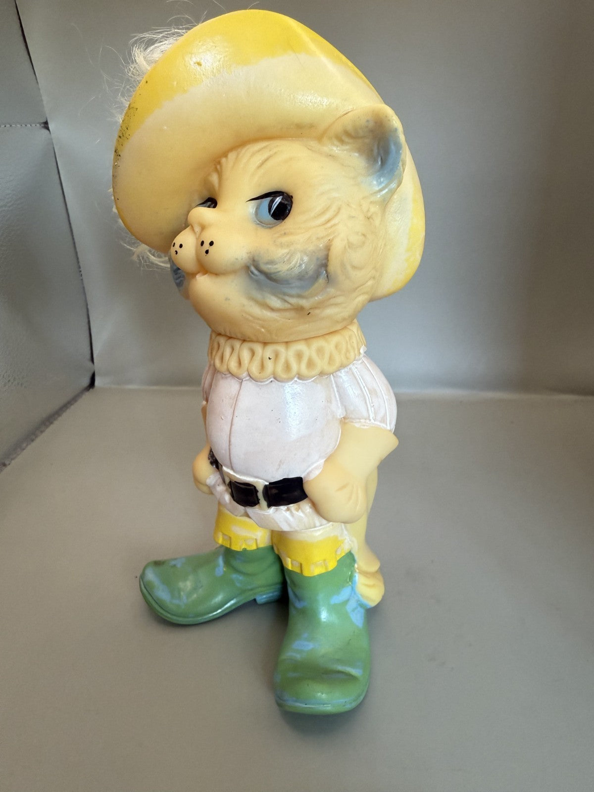 Soviet Rubber Squeaky Toy Puss in Boots Cat - photo 1