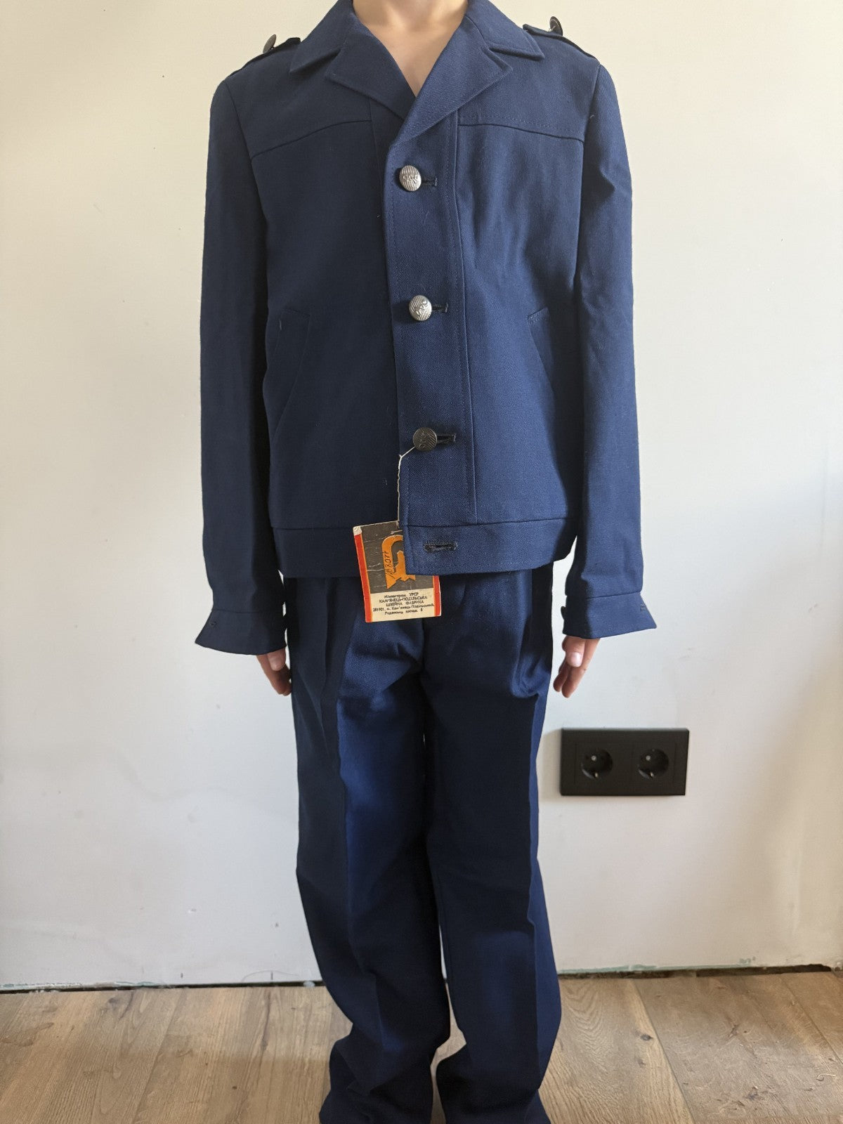 Soviet Boy School Uniform Suit, Navy Blue 1991, New Old Stock - photo 1