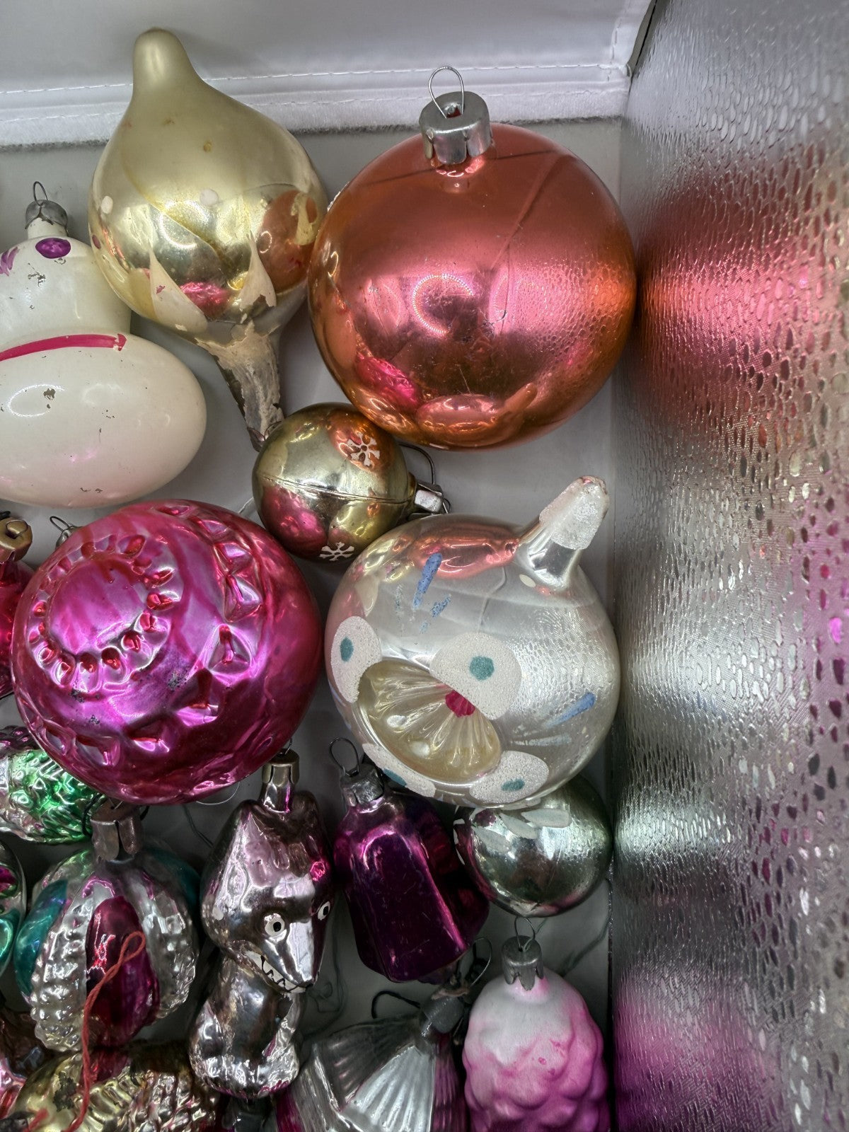 Soviet Glass Christmas Ornaments Lot of 40, Vintage USSR (Lot 3) - photo 8