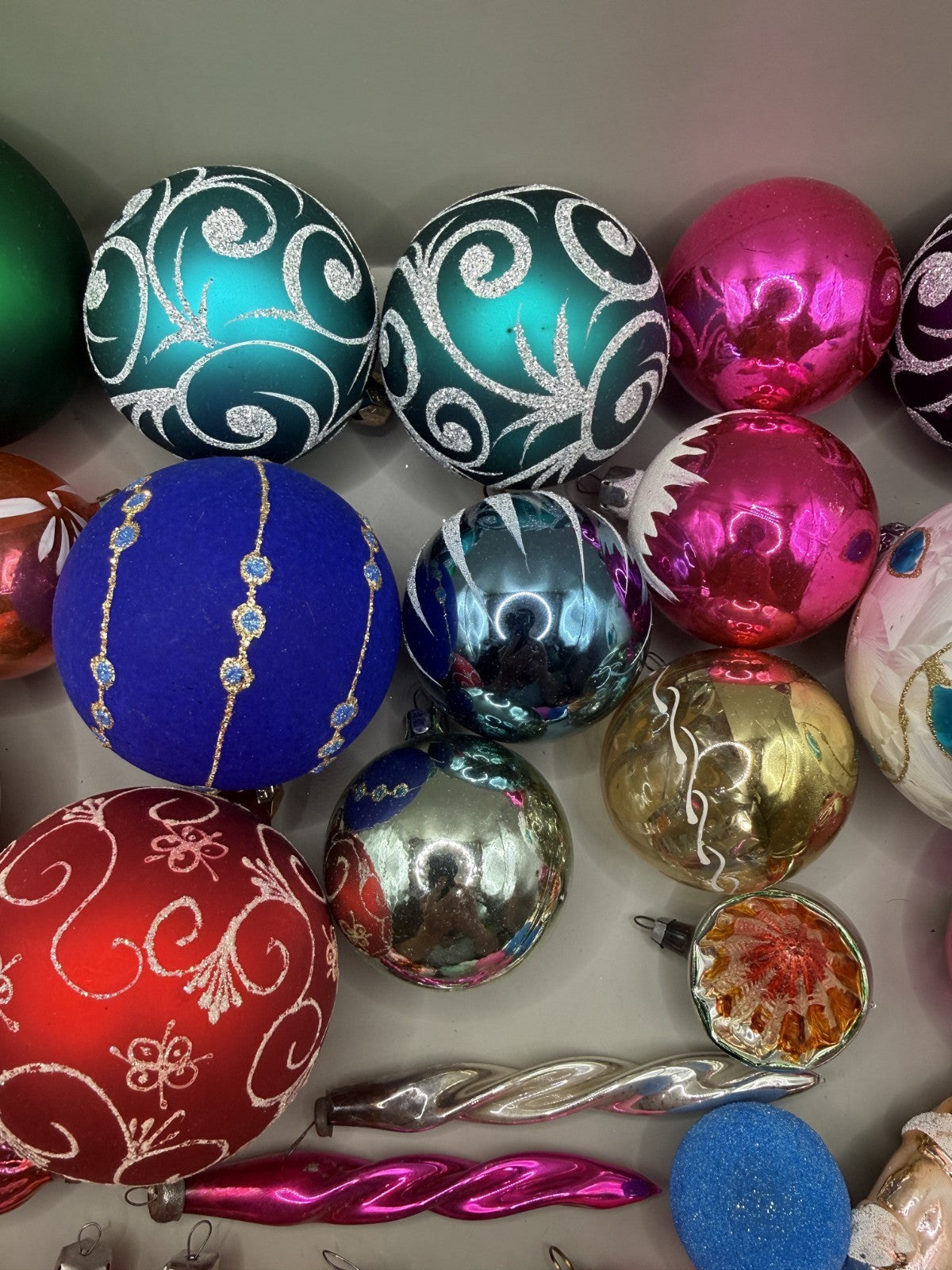 Soviet Glass Christmas Ornaments Set of 36, Vintage USSR (Lot 14) - photo 10