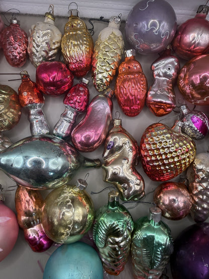 Soviet Glass Christmas Ornaments Set of 40, Vintage USSR (Lot 6) - photo 7