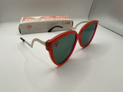 Vintage Soviet-Style Sunglasses C-140 Red Metal, 1993, NOS in Box - photo 6