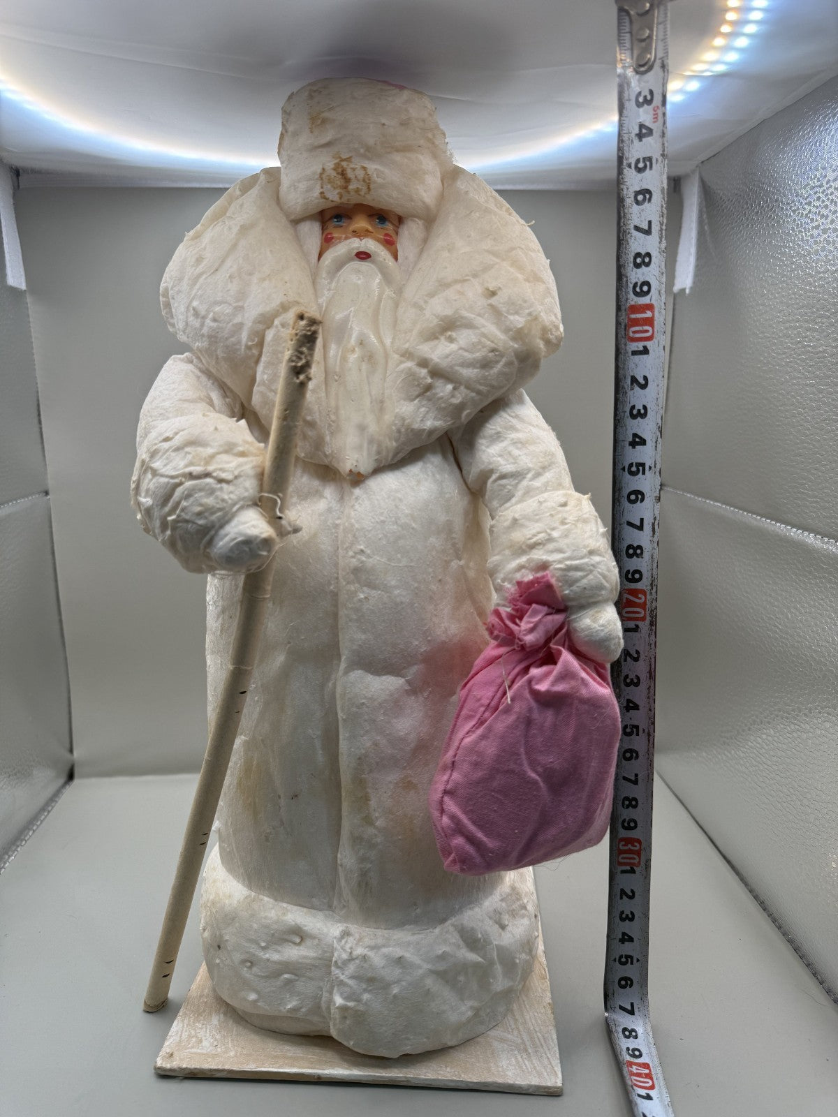Soviet Ded Moroz Figure, Vintage USSR Russian Santa Claus 37 cm - photo 2