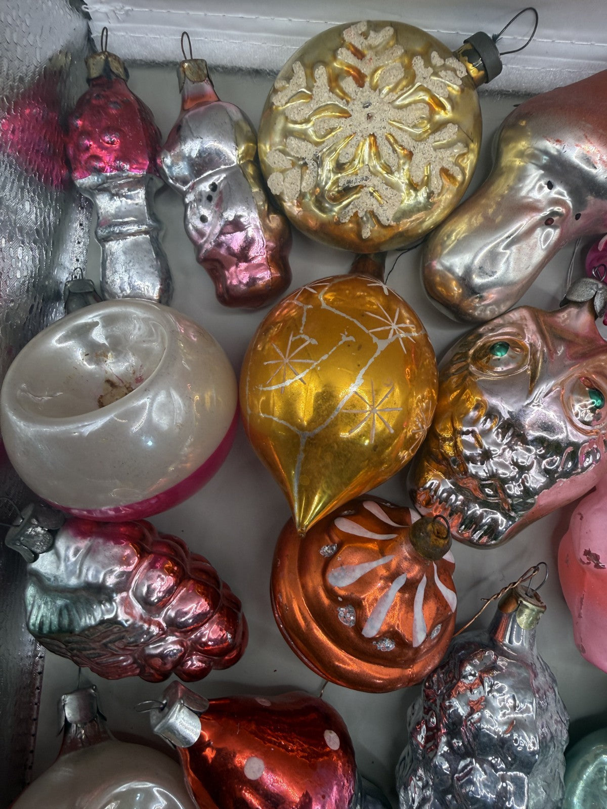 Soviet Glass Christmas Ornaments Set of 40, Vintage USSR (Lot 5) - photo 6