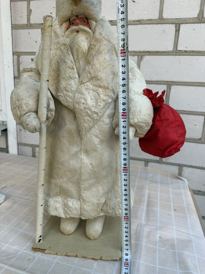 Soviet Cotton Ded Moroz Figure 50 cm, 1960s, Original Label - photo 13