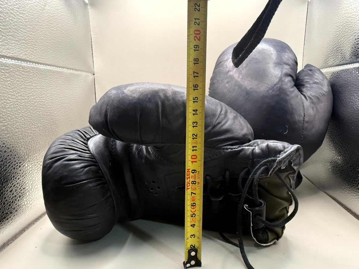 Soviet Boxing Gloves Kiev, Black Leather 10 oz, Sparring - photo 7