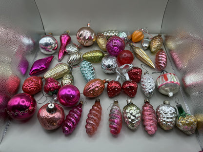 Soviet Glass Christmas Ornaments Lot of 39, Vintage USSR (Lot 1) - photo 1