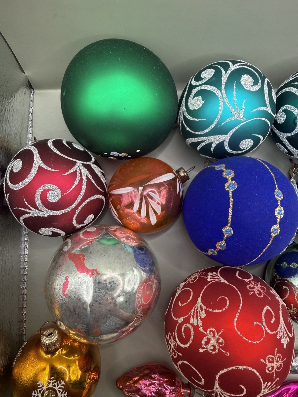Soviet Glass Christmas Ornaments Set of 36, Vintage USSR (Lot 14) - photo 9