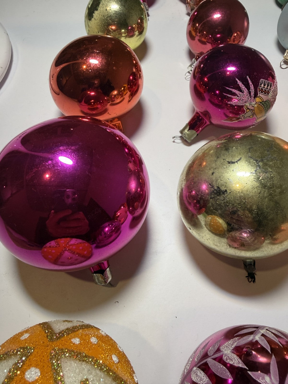 Soviet Glass Christmas Ornaments Lot of 30 Baubles (Lot 31) - photo 5