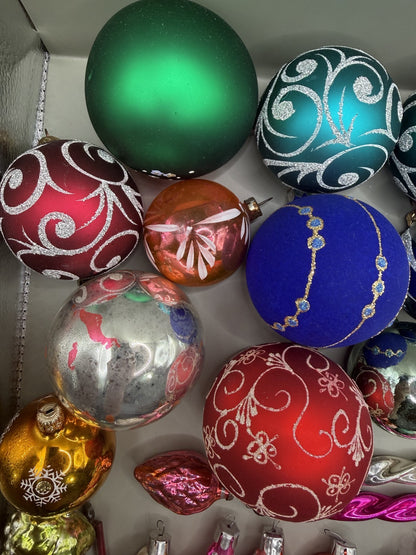 Soviet Glass Christmas Ornaments Set of 36, Vintage USSR (Lot 14) - photo 14