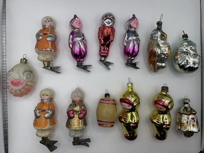 Rare Soviet Clip-On Christmas Ornament Figures, Lot of 13 (Lot 33) - photo 1
