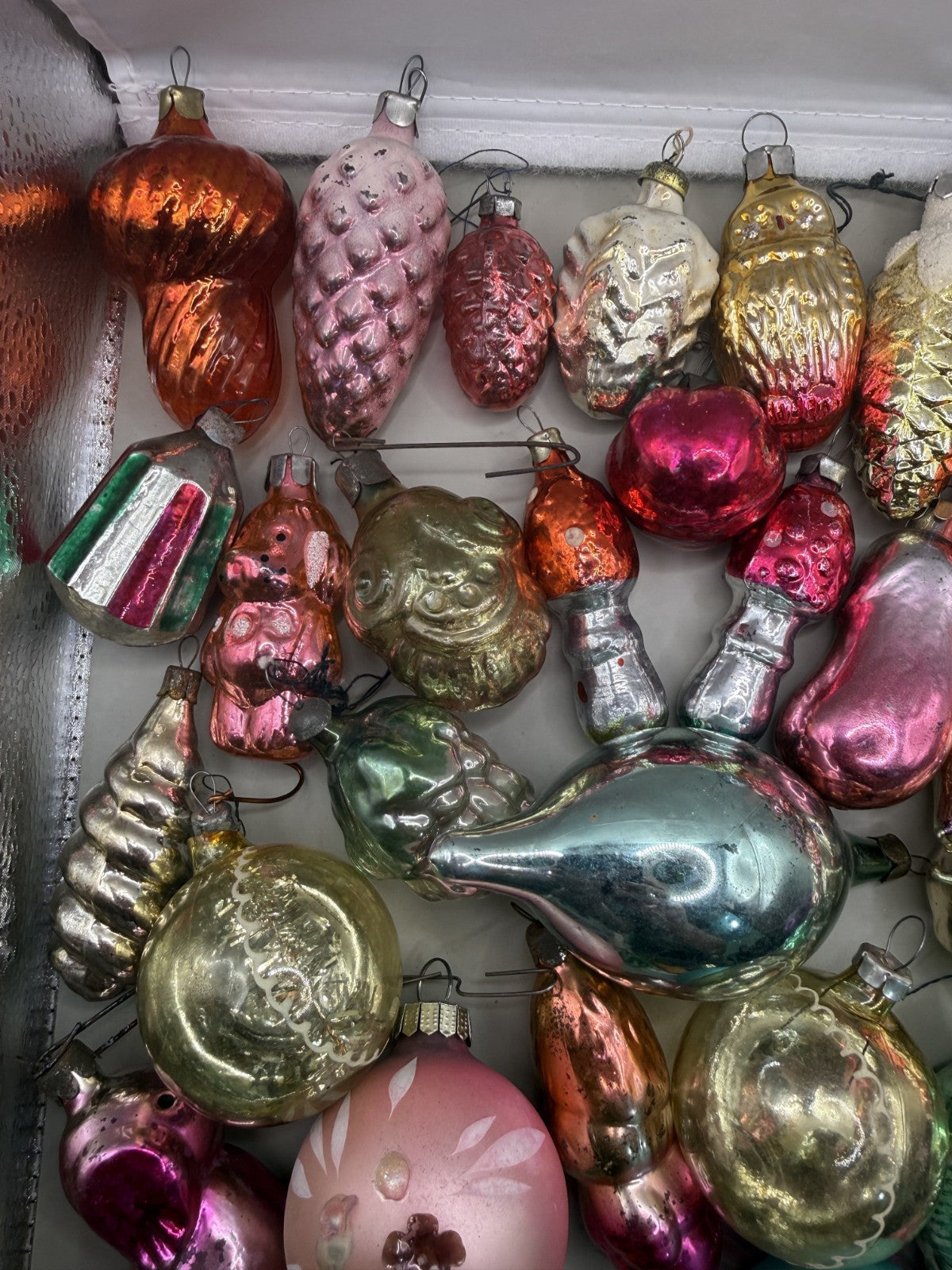 Soviet Glass Christmas Ornaments Set of 40, Vintage USSR (Lot 6) - photo 6