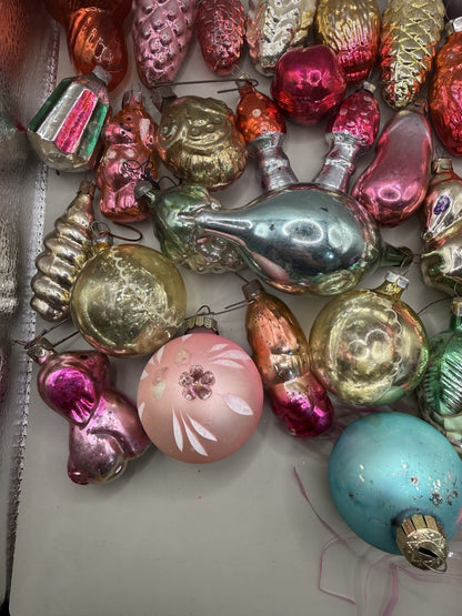 Soviet Glass Christmas Ornaments Set of 40, Vintage USSR (Lot 6) - photo 5