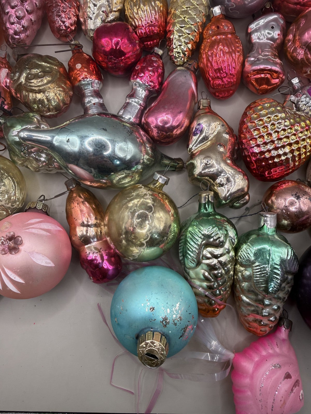 Soviet Glass Christmas Ornaments Set of 40, Vintage USSR (Lot 6) - photo 4