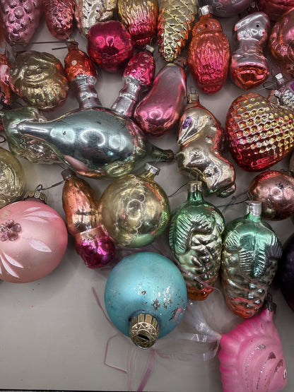 Soviet Glass Christmas Ornaments Set of 40, Vintage USSR (Lot 6) - photo 4