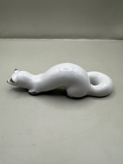 Soviet Porcelain Figurine White Mink (Stoat), Vintage USSR - photo 2