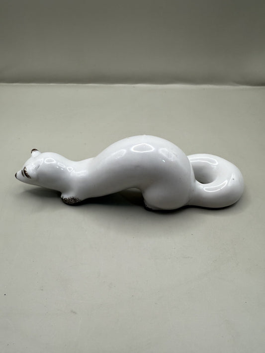 Soviet Porcelain Figurine White Mink (Stoat), Vintage USSR - photo 2