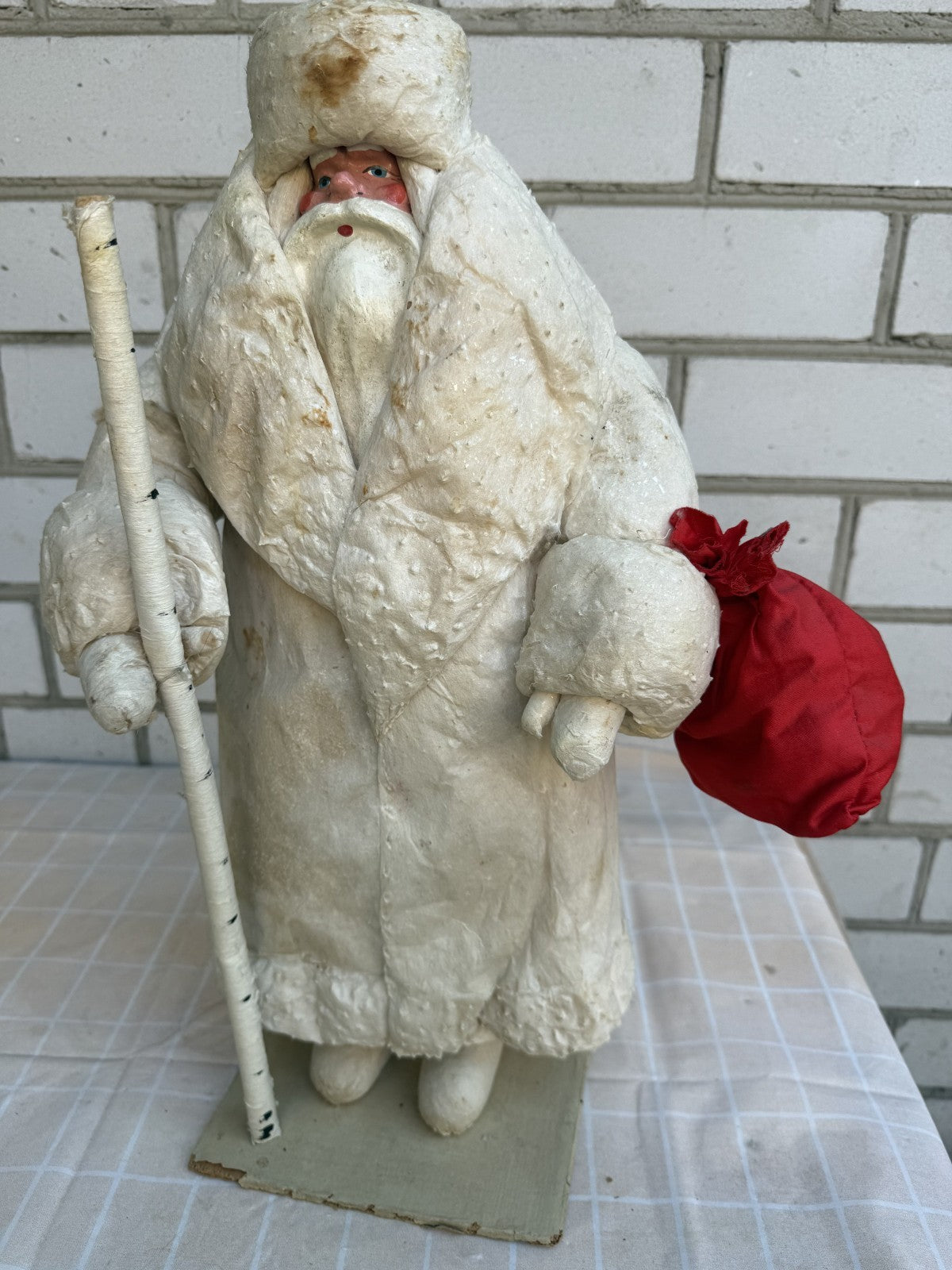 Soviet Cotton Ded Moroz Figure 50 cm, 1960s, Original Label - photo 11
