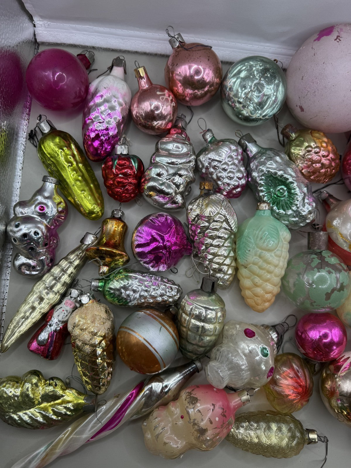 Soviet Glass Christmas Ornaments Lot of 40, Vintage USSR (Lot 2) - photo 4