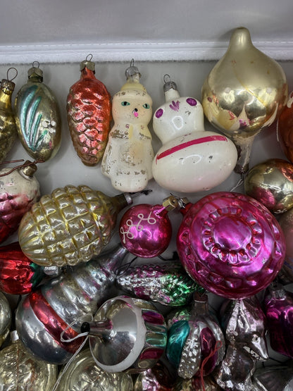 Soviet Glass Christmas Ornaments Lot of 40, Vintage USSR (Lot 3) - photo 7