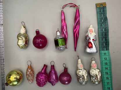 Soviet Mini Christmas Ornaments Lot of 154+, Glass, Mixed - photo 5