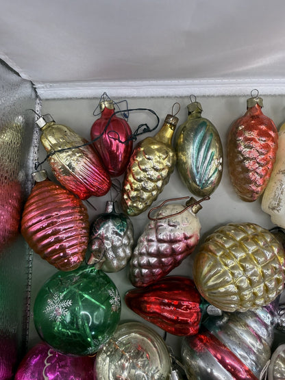 Soviet Glass Christmas Ornaments Lot of 40, Vintage USSR (Lot 3) - photo 6