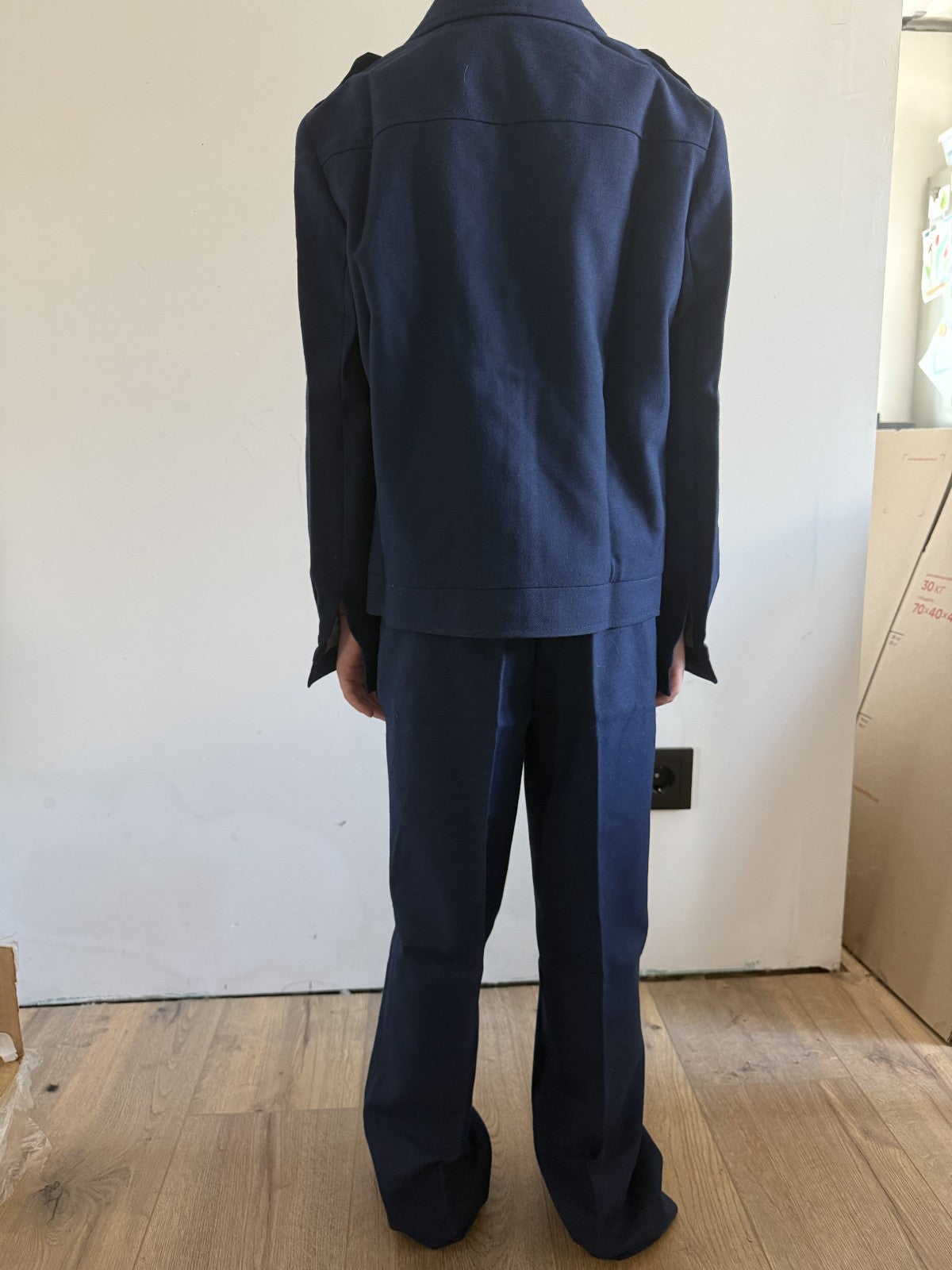 Soviet Boy School Uniform Suit, Navy Blue 1991, New Old Stock - photo 3