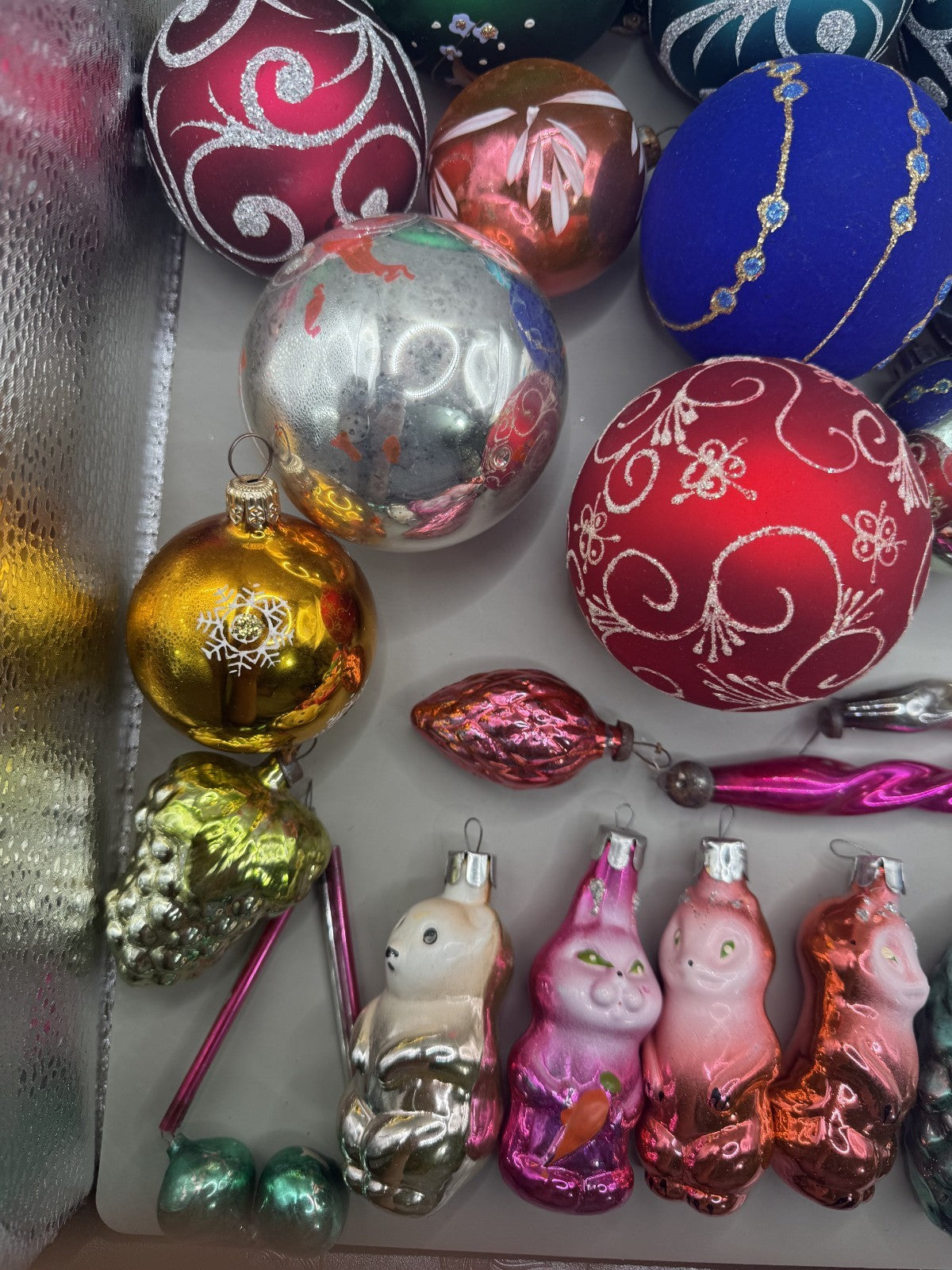 Soviet Glass Christmas Ornaments Set of 36, Vintage USSR (Lot 14) - photo 13