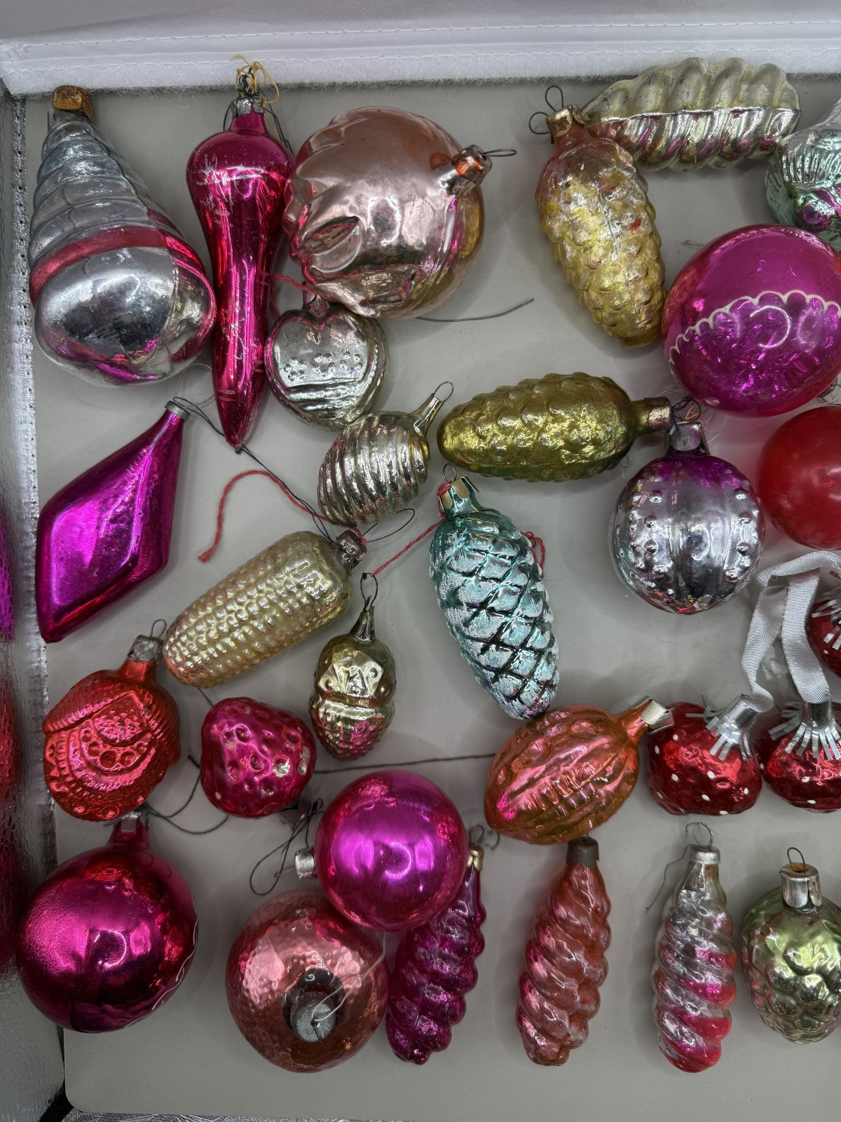 Soviet Glass Christmas Ornaments Lot of 39, Vintage USSR (Lot 1) - photo 8