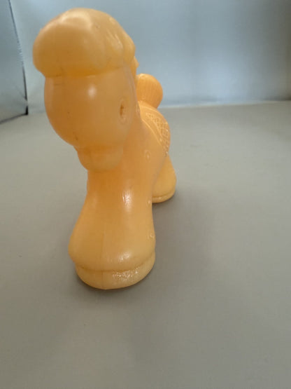 Soviet Rubber Squeaky Toy Horse with Saddle - photo 2