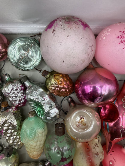 Soviet Glass Christmas Ornaments Lot of 40, Vintage USSR (Lot 2) - photo 9