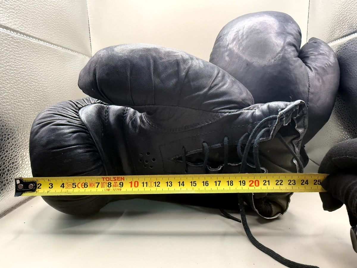 Soviet Boxing Gloves Kiev, Black Leather 10 oz, Sparring - photo 6